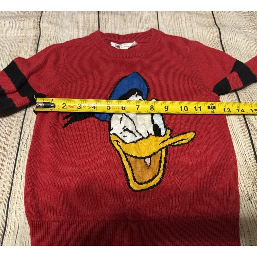 Baby Gap Disney Donald Duck Red Crewneck Sweater Size 5 year Tub13